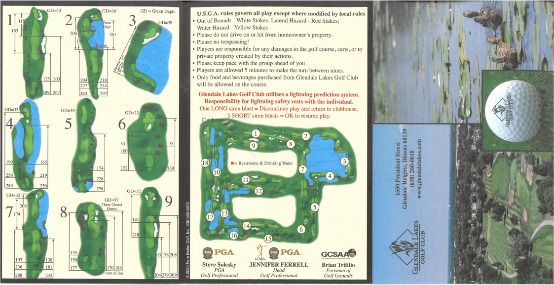 Scorecard Glendale Lakes Golf Club